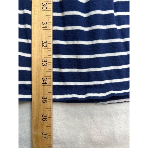 J.Crew‎ Dress Womens Medium Navy Blue White Striped Sleeveless Tiered Cotton - Picture 7 of 7